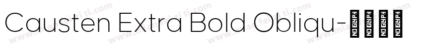 Causten Extra Bold Obliqu字体转换
